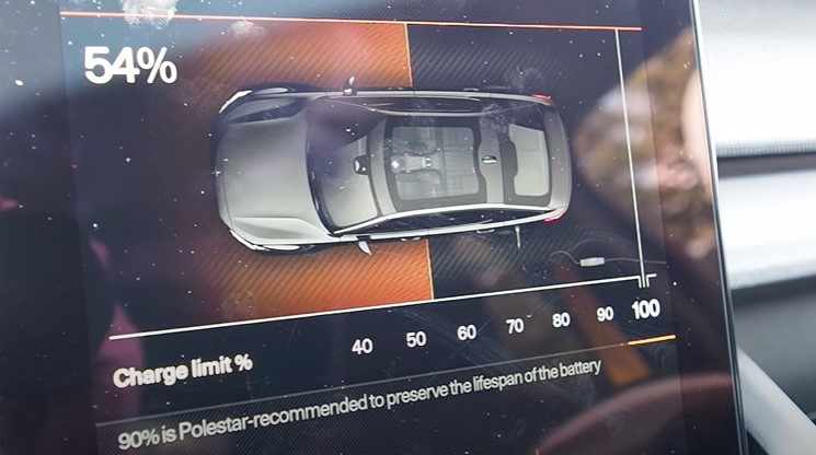 EV car charger limit % display