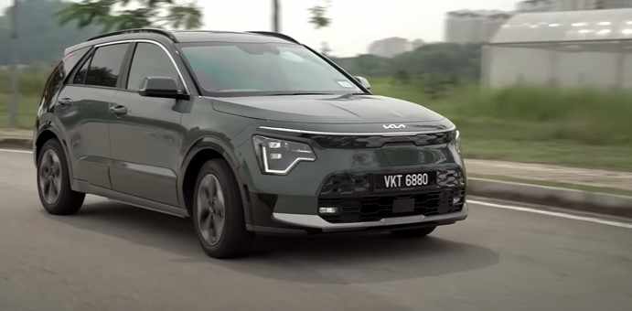 Kia niro EV on the road