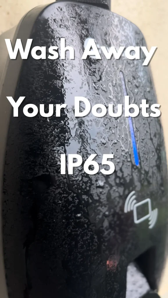 E2 EV Charger Splashed by Rain Water