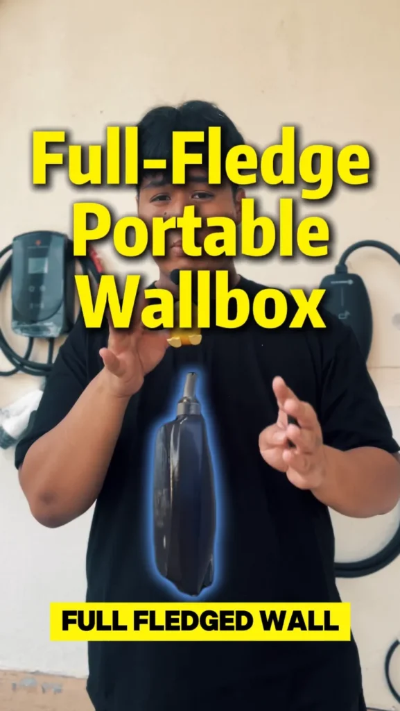 EV Charger comparison showing the E2 charger as a full-fledged portable wallbox with modular design advantages over the E1.